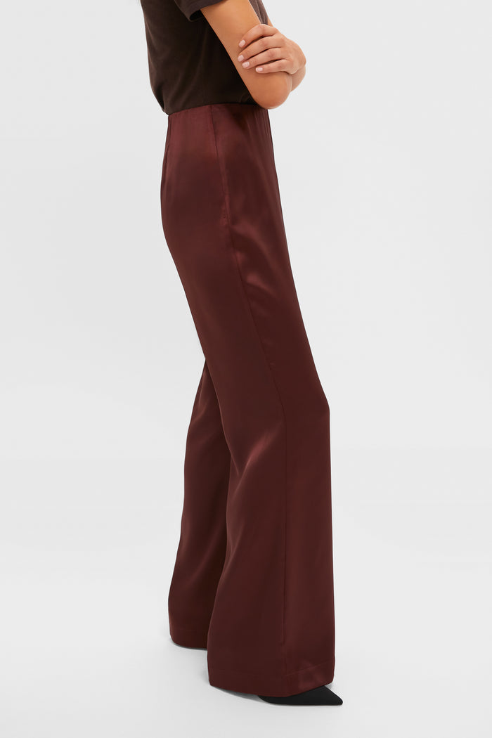 Chocolate Satin Deja Pants