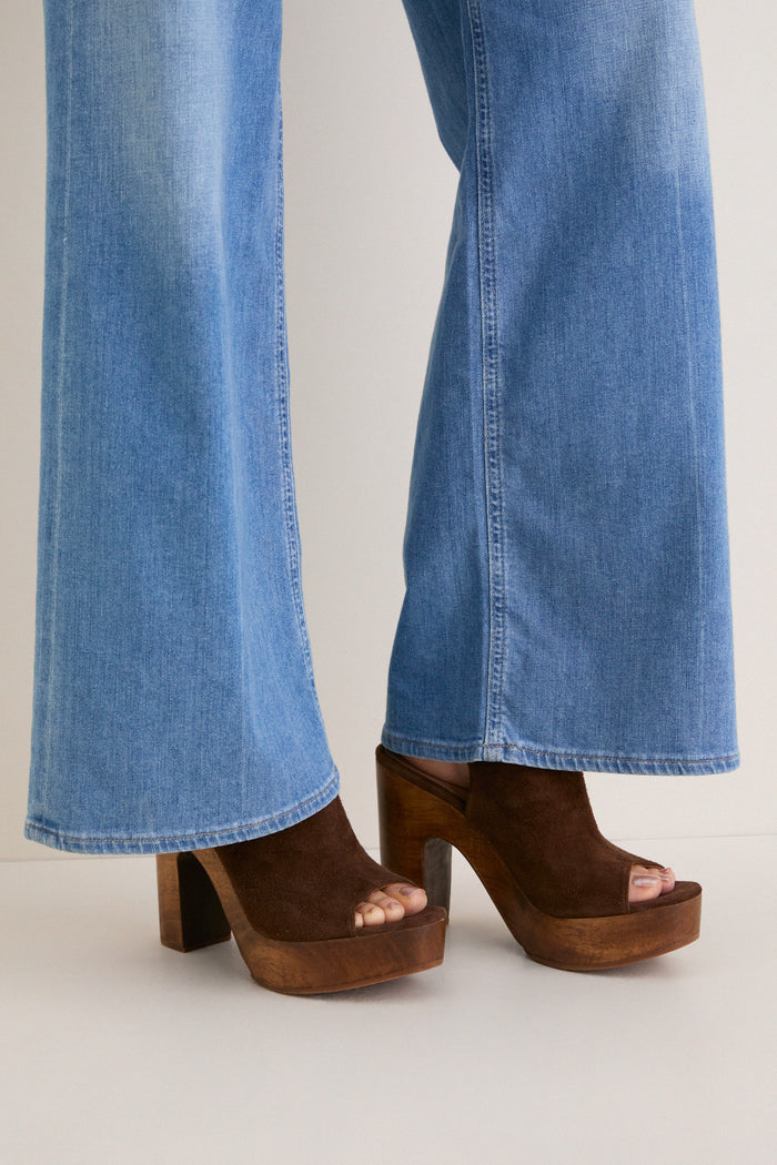 Chocolate Suede Clea Heels