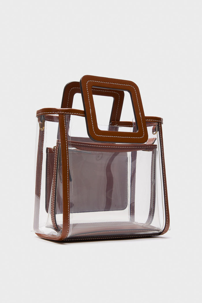 Clear and Tan Stadium Mini Shirley Bag