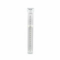 Close up of ClearVu rain gauge with Taylor logo on the cap and measurement marks along the transparent tube