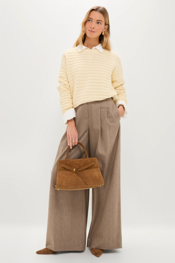Cloud Cream Cotton Wool Stripe Sweater