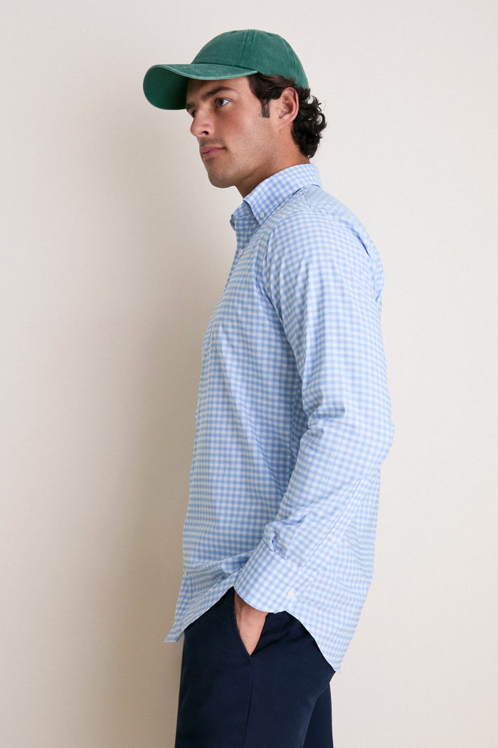 Cloudy Blue Lewis Performance Twill Sport Shirt