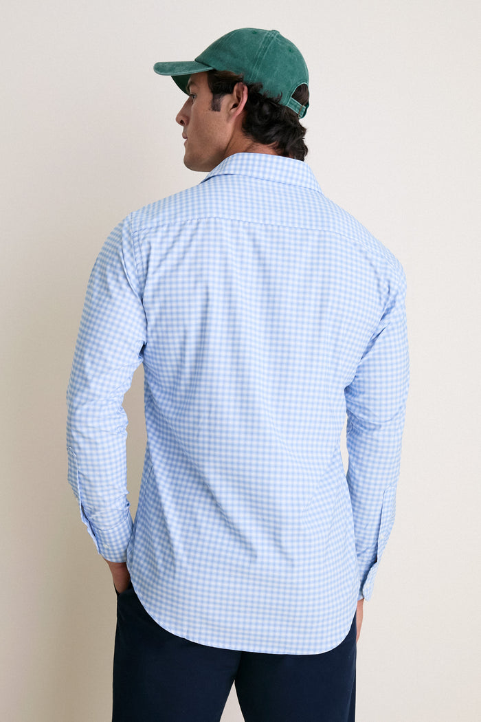 Cloudy Blue Lewis Performance Twill Sport Shirt