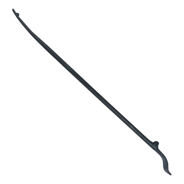 Long, slender crowbar with a curved hook at one end.