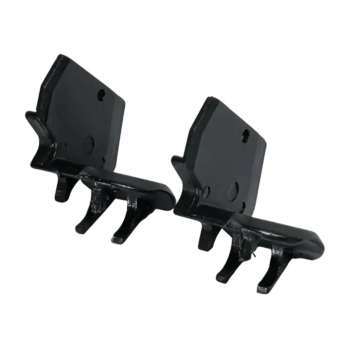 Black leather saddlebags with Coats OEM bootie insert duckhead plastic inserts