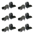 Six black metal shelf brackets for OEM Motorcycle Bootie 8183355 Duckhead Insert replacements