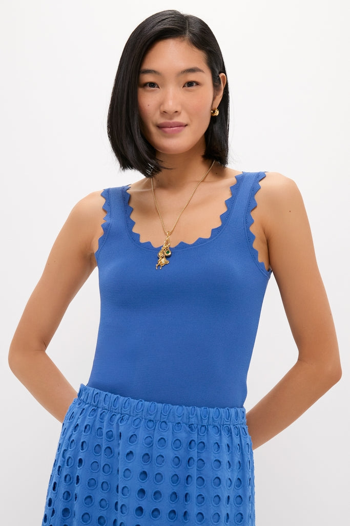 Cobalt Blue Ric Rac Compression Tank