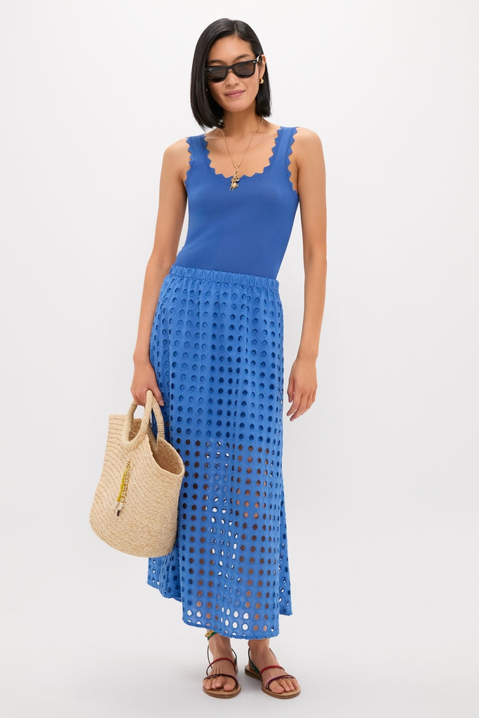 Cobalt Blue Ric Rac Compression Tank