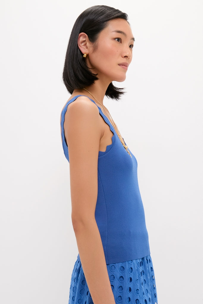 Cobalt Blue Ric Rac Compression Tank
