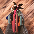 Colorful Stripe Cactus Key Chain