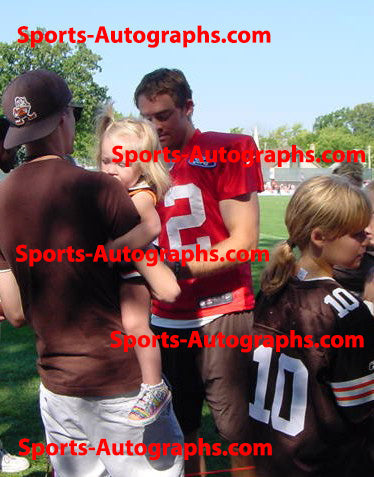 Colt McCoy Cleveland Browns Signed Autographed End Zone Football Pylon