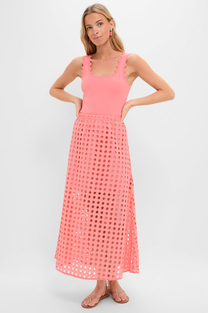Coral Ric Rac Compression Tank