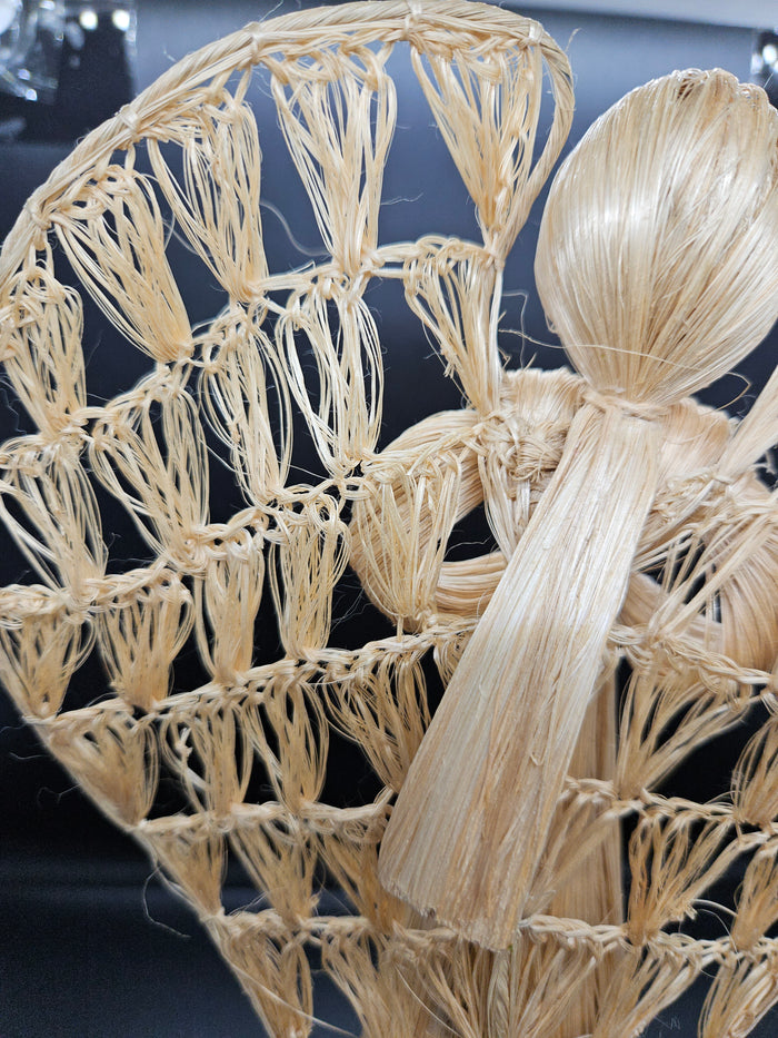 Corn Husk 13 Inch Praying Angel Figure Display Spiritual Figurine Rustic Style