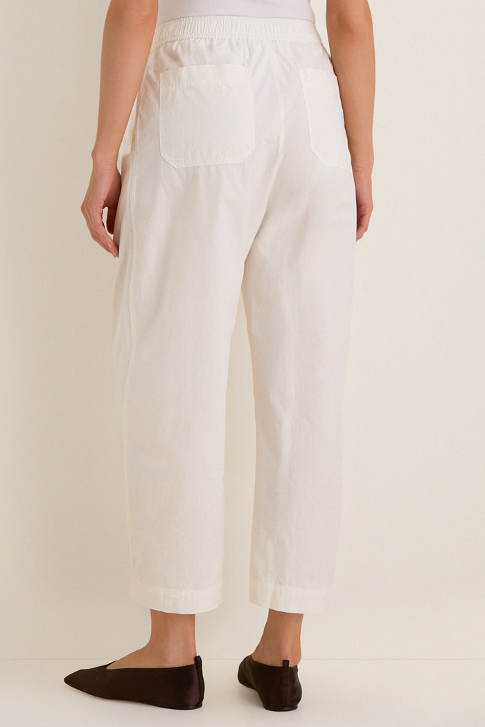 Cream Spa Pleat Pant