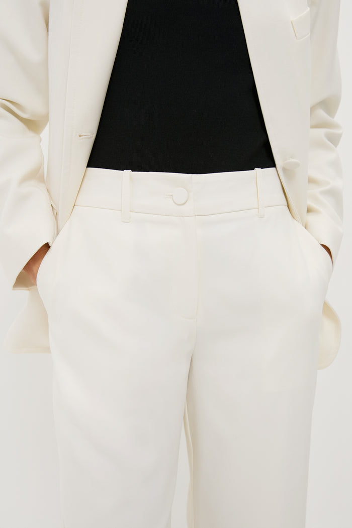 Cream Wool Watson Pants