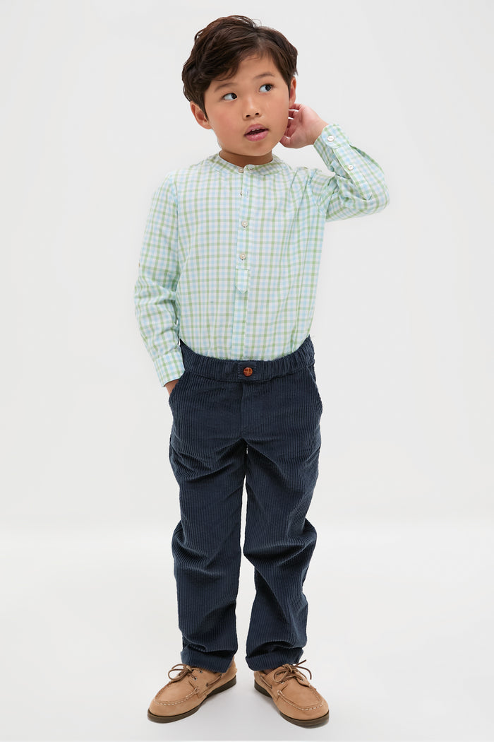 Dark Blue Benito Corduroy Boy Trousers