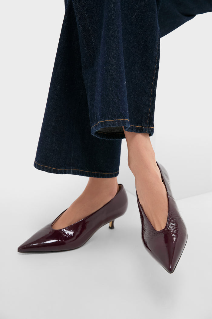 Dark Red Cecile Heels