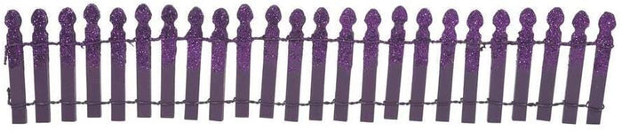 Dept 56 Halloween Ghoulish Purple Glitter Fence   #6007704  Free Shipping