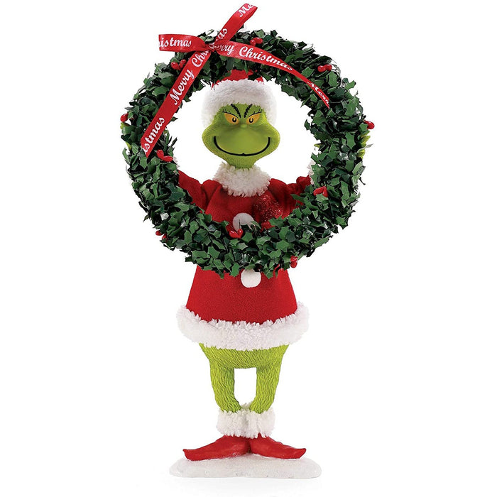 Dept 56 Possible Dreams The Grinch Decorates with Wreath   #6008571  Free Shipping