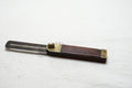 EARLY CONNECTICUT STYLE ROSEWOOD AND BRASS SLIDING BEVEL SQUARE