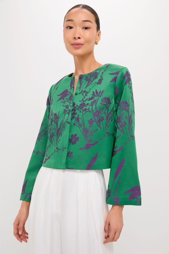 Emerald Jacquard Justine Top
