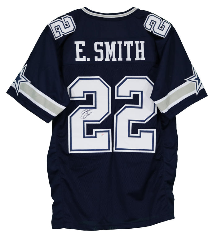 Emmitt Smith Dallas Cowboys Signed Autographed Blue #22 Custom Jersey PAAS COA
