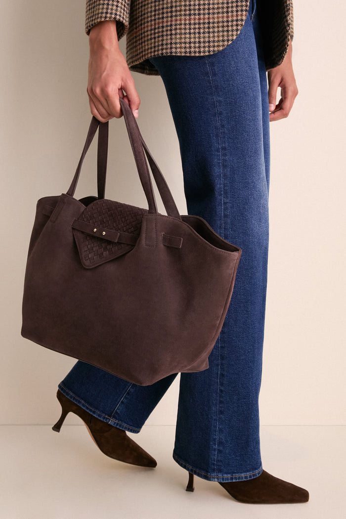 Espresso Suede Blaine Tote