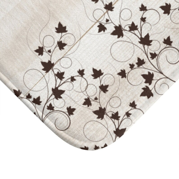 Farmhouse Tan and Brown "This Kitchen is Seasoned with Love" Kitchen Memory Foam Mat - MAT63