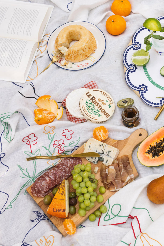 Fete Linen Embroidered Tablecloth