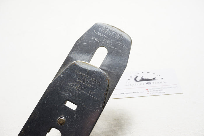 FINE RECORD PLANE IRON WITH CHIPBREAKER + SCREW - 4 1/2, 5 1/2, 6, 7
