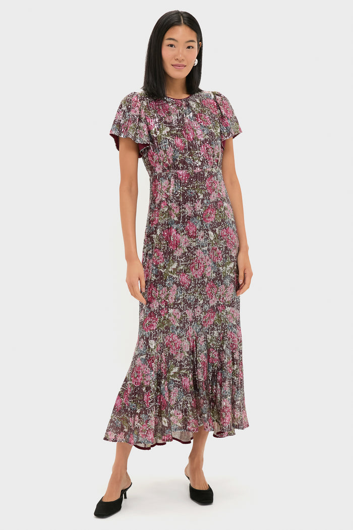 Floral Sequin Elodie Dress