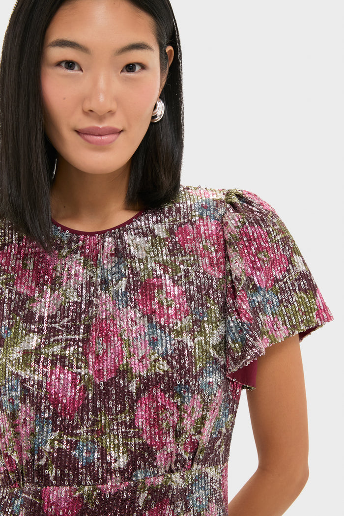 Floral Sequin Elodie Dress