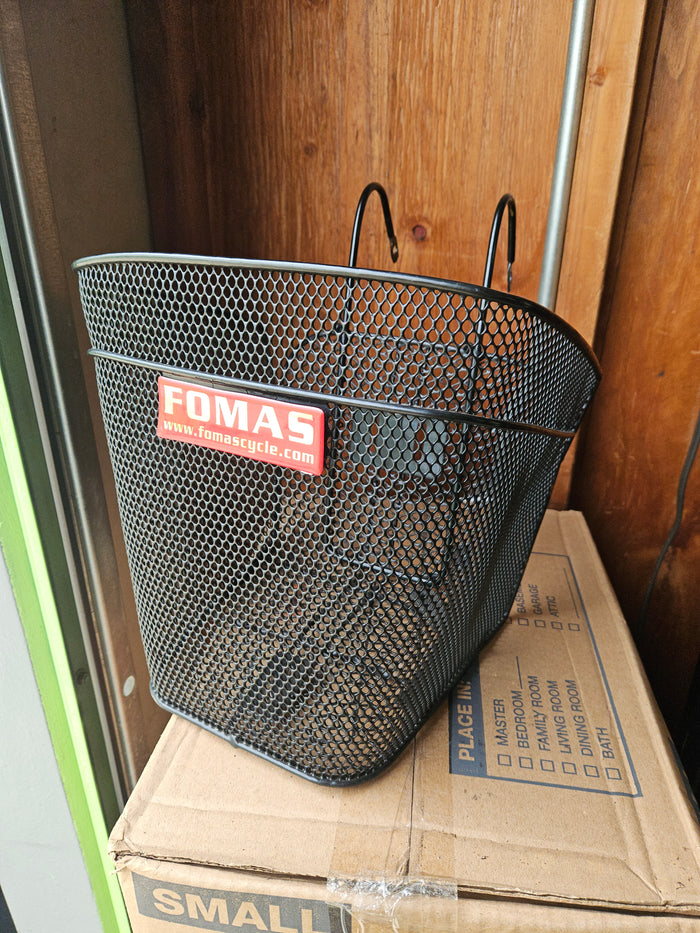 FOMAS Black Metal Bike Basket
