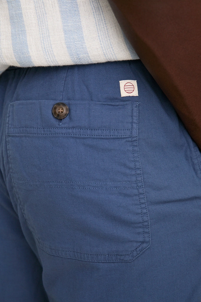 French Blue Slim Straight Fit Saturday Beach Pant