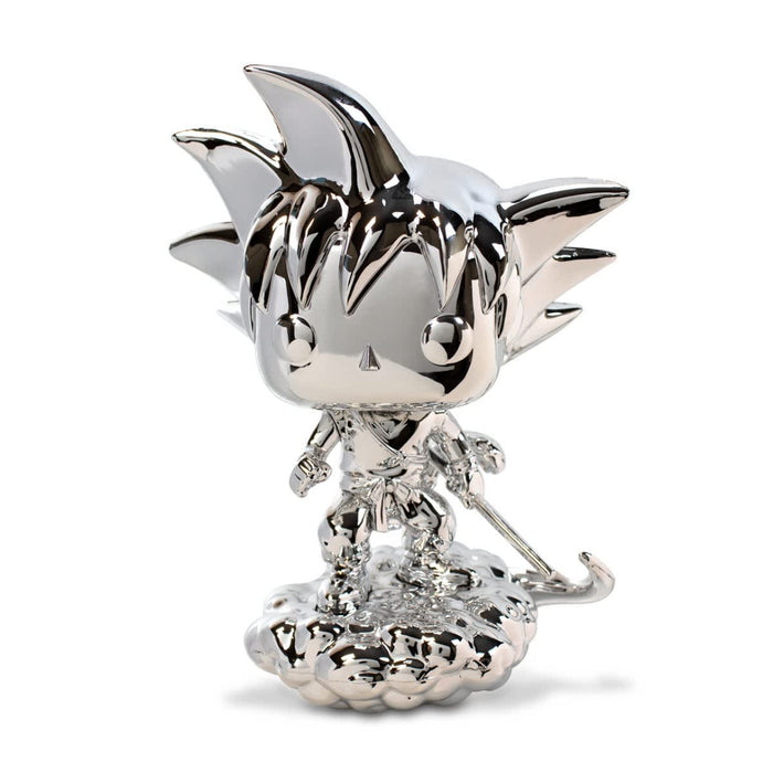 Funko Pop! Goku & Flying Nimbus #109 Dragon Ball Silver Chrome Funimation 25th