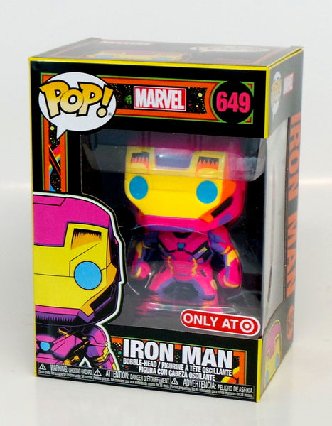 Funko Pop! Marvel Iron Man #649 Target Black Light Exclusive Figure Avengers
