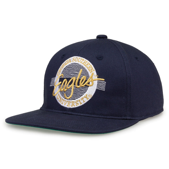 Georgia Southern Eagles Retro Circle Snapback - Navy, alternate view 1