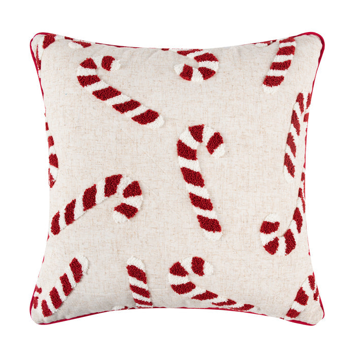 Gingerbread Village Peppermint Candy Pillow