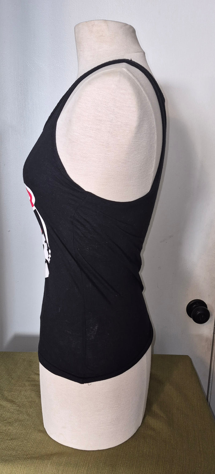 Girls Medium HELLO KITTY Sanrio Black Graphic Tanktop