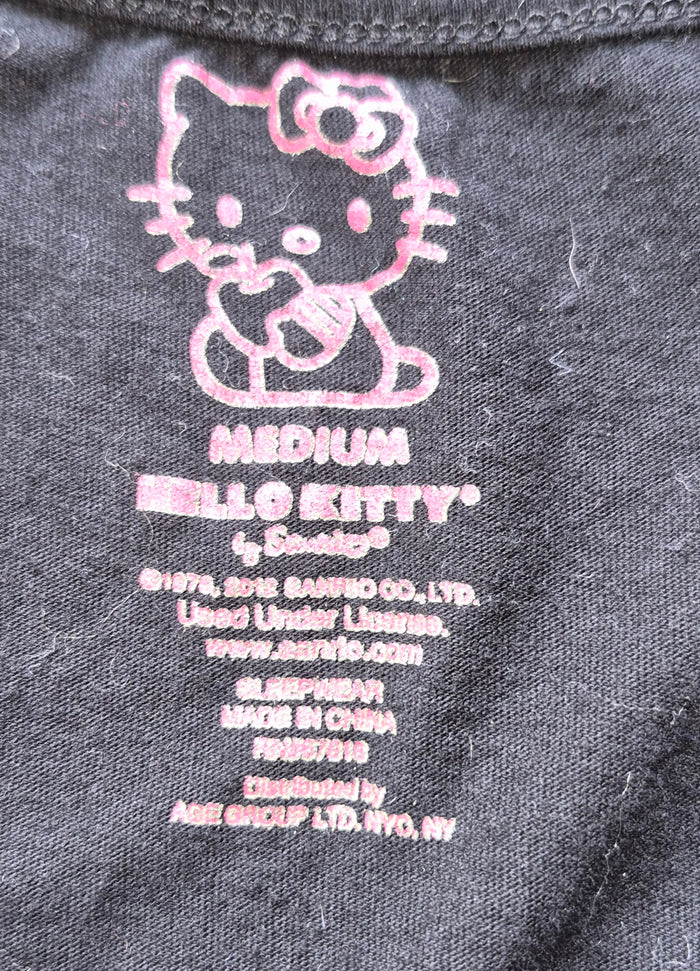 Girls Medium HELLO KITTY Sanrio Black Graphic Tanktop