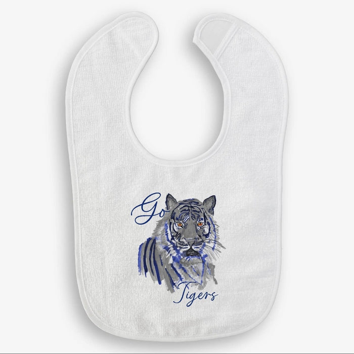 Go Tigers Blue Grey Baby Bib