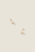 Gold and Pave Floating Spark Earrings