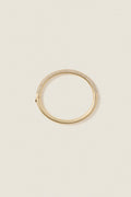Gold and Pave Tubular Bracelet