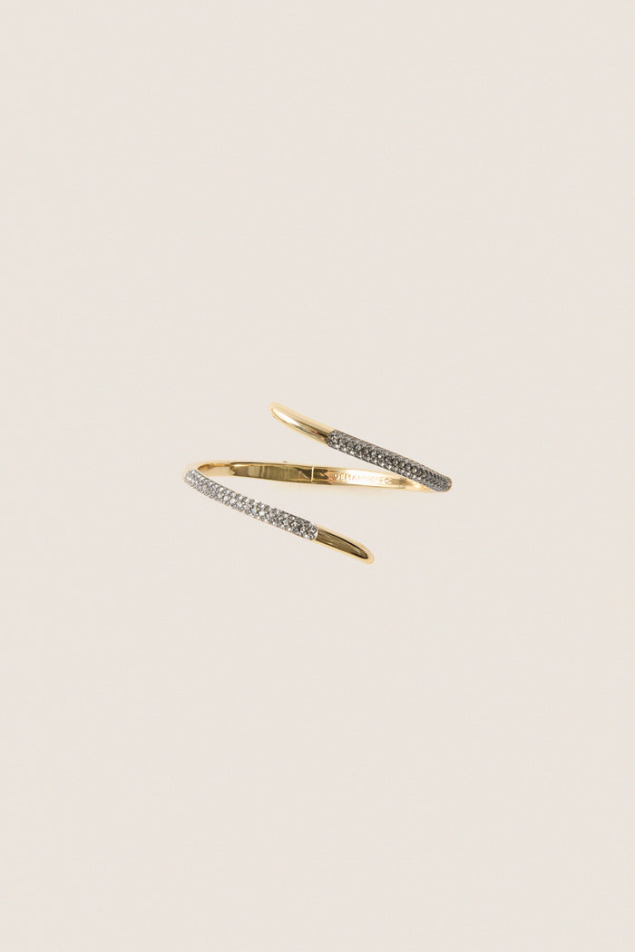 Gold, Gunmetal and Crystal Vesey Cuff