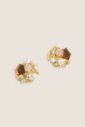 Gold Majolica Earrings