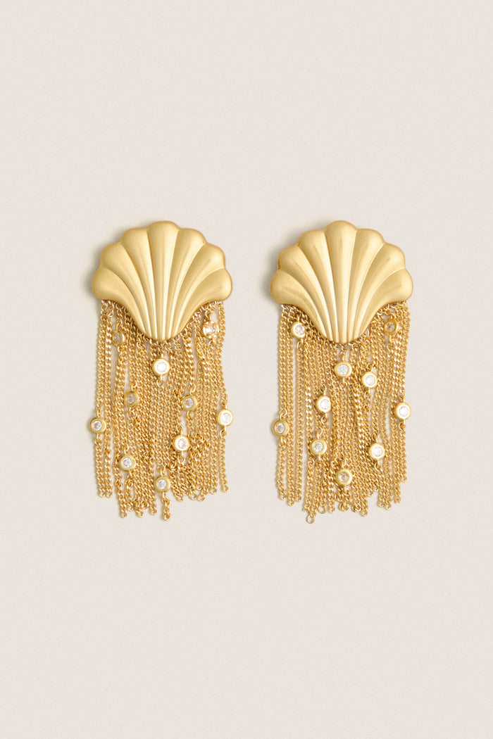 Gold Shell Beatrix Earrings