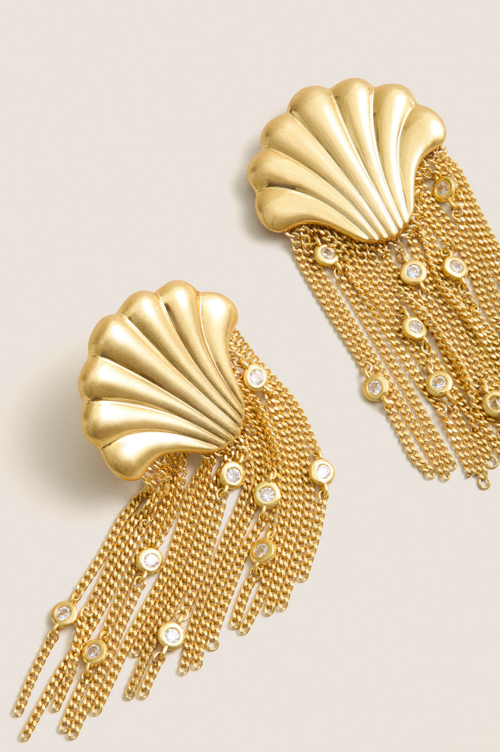 Gold Shell Beatrix Earrings