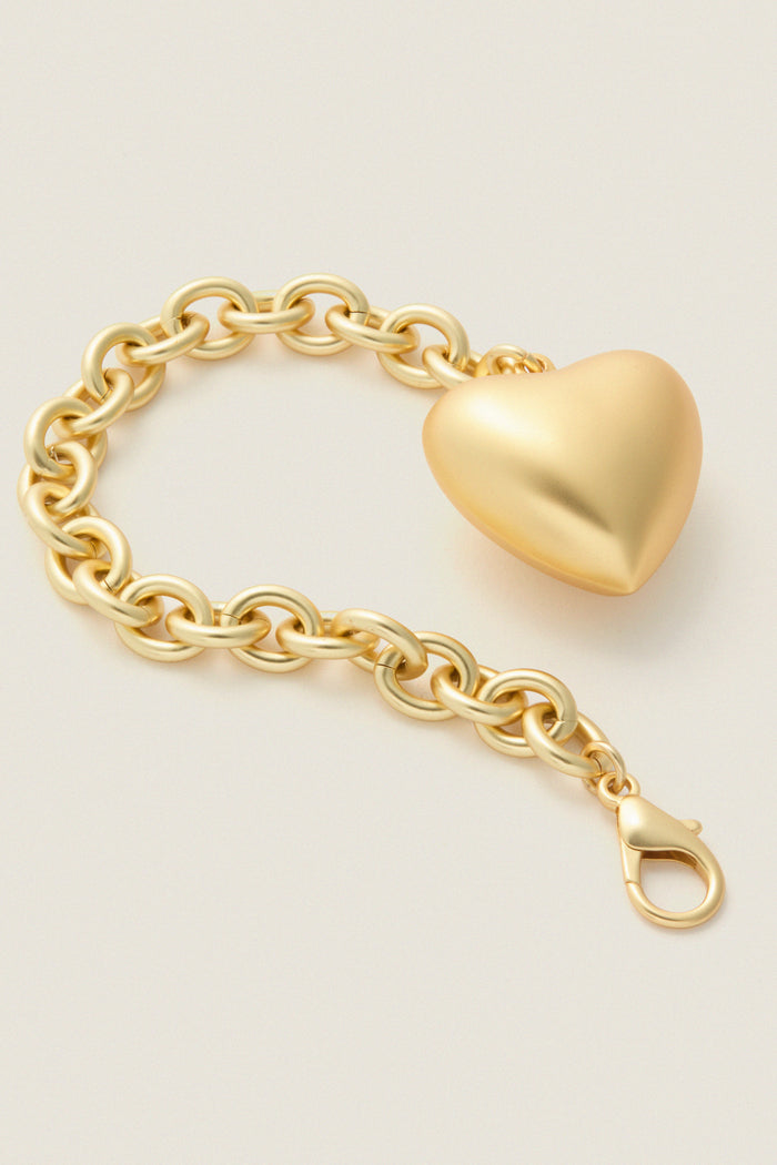 Gold The Puffy Heart Bracelet
