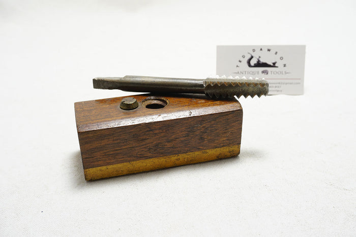 GORGEOUS J. PADLEY ROSEWOOD + BOXWOOD TAP & DIE SCREW BOX - 3/4"