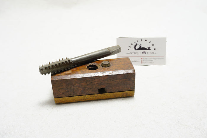 GORGEOUS J. PADLEY ROSEWOOD + BOXWOOD TAP & DIE SCREW BOX - 3/4"